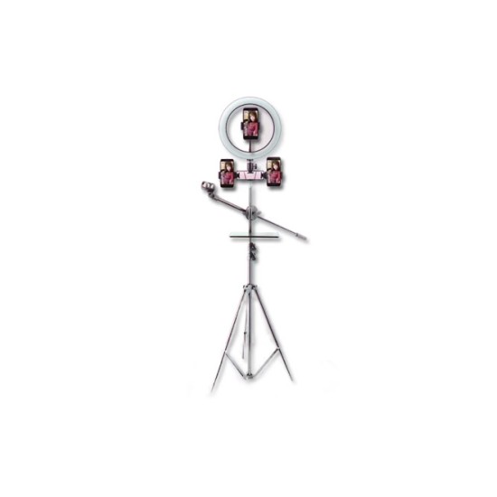 RINGLIGHT STAND WITH PHONE HOLDER SJ38B BLACK RINGLIGHT STAND WITH PHONE HOLDER SJ38B BLACK